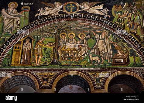 Mosaico raffigurante il sacrificio di Isacco dalla Basilica di San Vitale