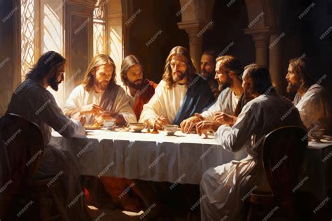 Cena di Gesù con gli apostoli e Giuda al tavolo dell'Ultima Cena