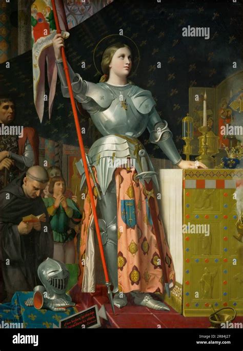 Dipinto che mostra Giovanna d'Arco all'incoronazione di Re Carlo VII nella cattedrale di Reims