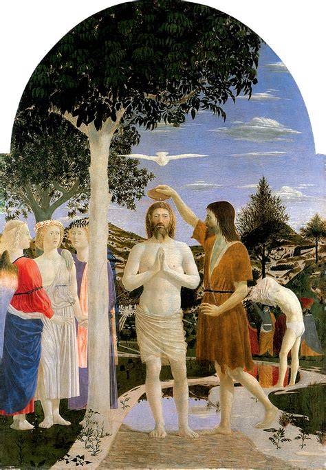 affresco dell'Ultima Cena o rappresentazione del Battesimo di Cristo