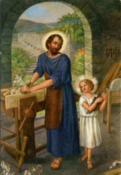 Illustrazione di San Giuseppe come falegname