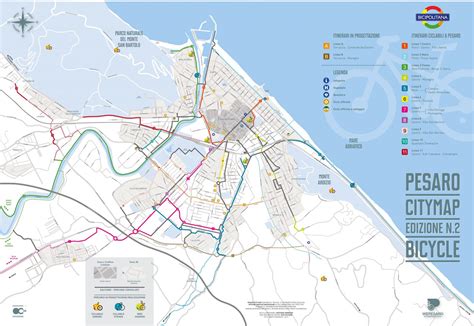 Mappa di Pesaro con evidenziata la posizione del Residence Appartamenti Casa Vacanze Abbazia vicino alle spiagge