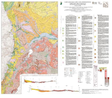 Mappa storica delle bonifiche o sezione geologica del territorio di Vedelago