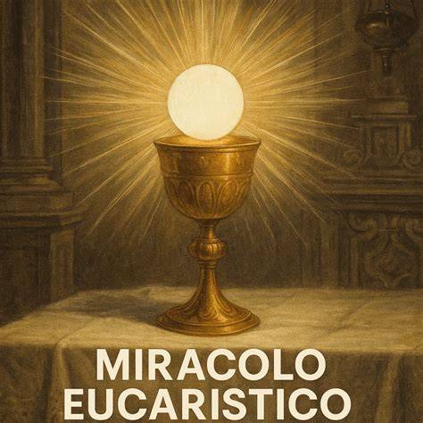 Illustrazione o iconografia che rappresenta il miracolo eucaristico e la presenza reale di Cristo