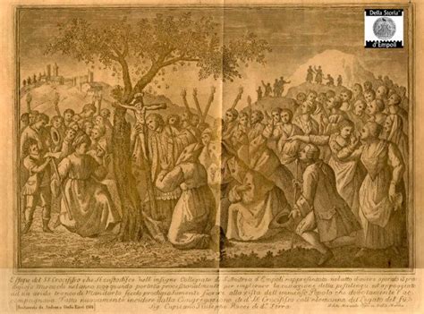 Illustrazione storica del miracolo del Crocifisso