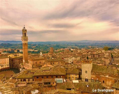 Panorama di Siena visto dal Facciatone, con la Torre del Mangia in lontananza.