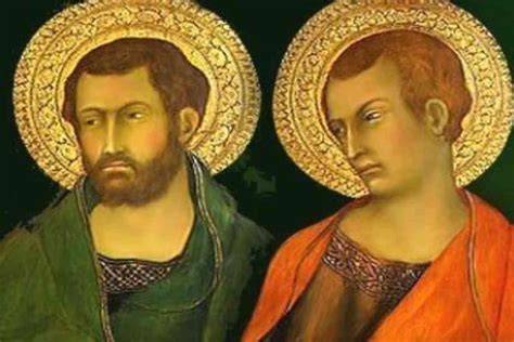 Rappresentazione iconografica dei Santi Apostoli Simone e Giuda Taddeo