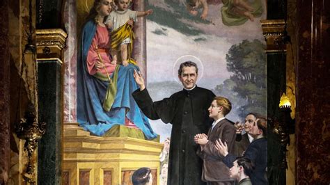 San Giovanni Bosco tra i suoi giovani nel suo oratorio