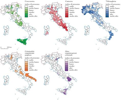 Mappa della diffusione delle principali denominazioni evangeliche in Italia