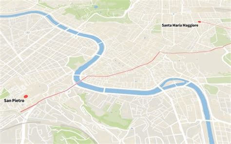 Mappa del percorso da Casa Santa Marta a Piazza San Pietro