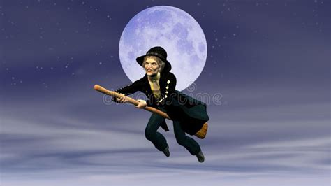 Illustrazione della Befana che vola sulla scopa sotto un cielo stellato