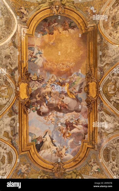 Affresco sul soffitto della biblioteca di Admont, raffigurante temi religiosi e allegorici