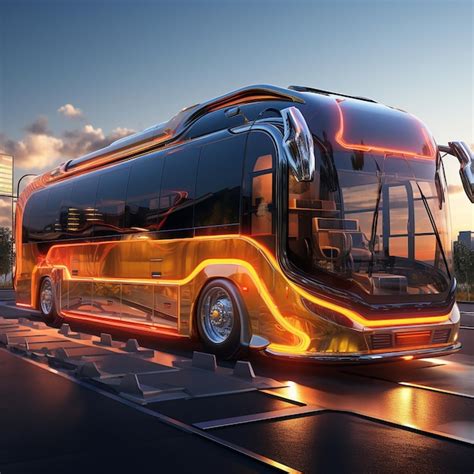 Autobus moderno su una strada panoramica in Galizia