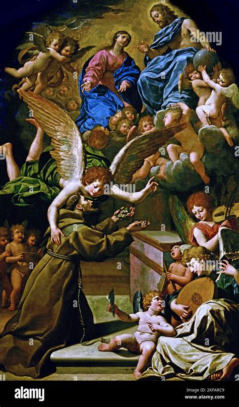 illustrazione della visione di San Francesco alla Porziuncola