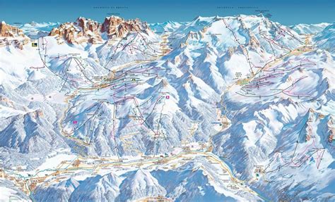 Mappa del comprensorio sciistico Skiarea Campiglio Dolomiti di Brenta