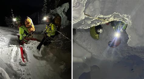 Sciatori sulla pista Canalone Miramonti illuminata di notte