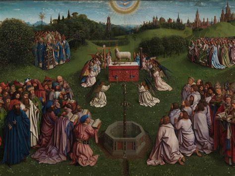 L'Adorazione dell'Agnello Mistico dei fratelli Van Eyck