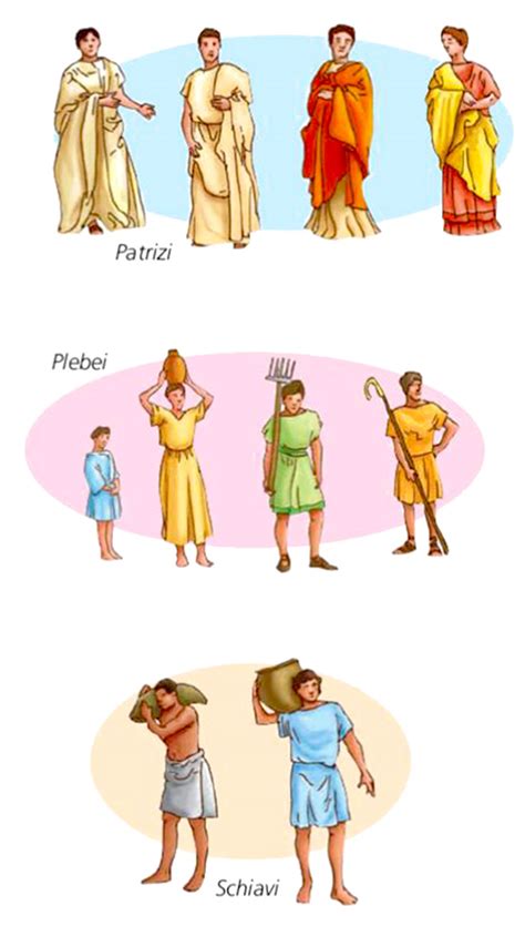 illustrazione di patrizi romani nell'antica Roma