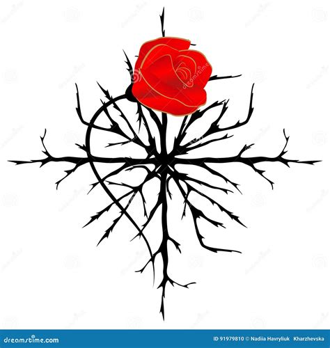 Illustrazione di una rosa con spine, a rappresentare il dualismo vita-morte
