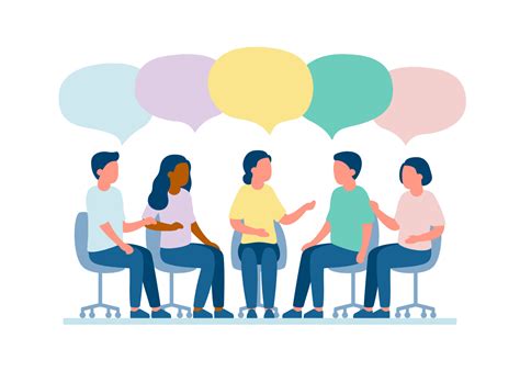 Thematic photo of a family or group of people in discussion, representing support and mediation services.