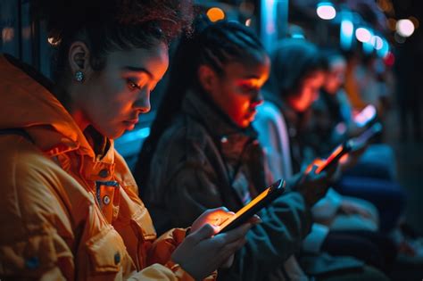 Foto che rappresenta la superficialità e il bombardamento di informazioni (persone con smartphone, schermi)