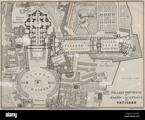 Mappa storica o pianta dell'Archivio Apostolico Vaticano