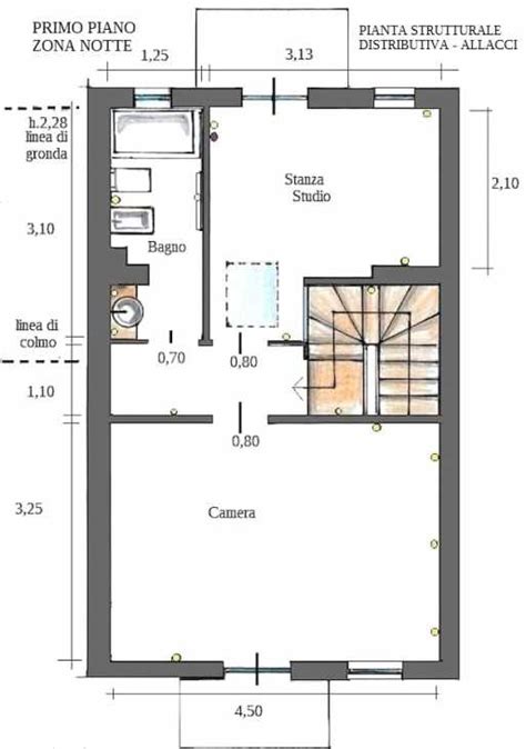 Planimetria dettagliata del piano terra e del primo piano della villa di Casa Nazaret a Volargne