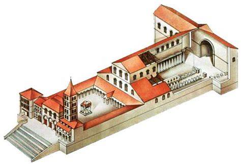Ruderi visibili della Basilica Costantiniana, con l'opus vittatum