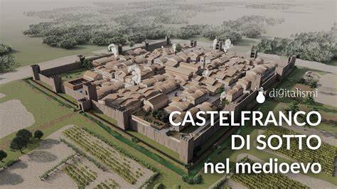 Ricostruzione grafica del complesso di Sant'Agnese fortificato nel Medioevo