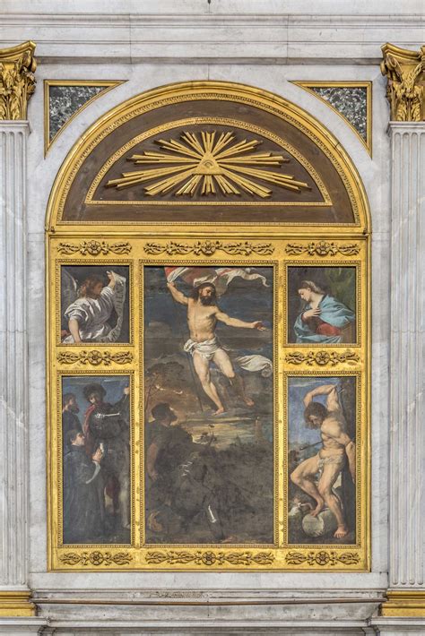 Dettaglio del pannello di San Sebastiano dal Polittico Averoldi di Tiziano