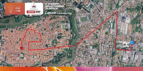 Mappa del percorso della reliquia da Luni a Sarzana