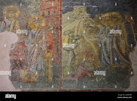 Dettaglio degli affreschi de Il Morazzone raffiguranti scene della Passione nella Cappella della Flagellazione