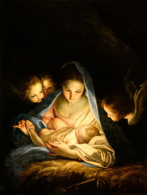 Dettaglio della luce nel volto della Vergine nella Natività di Dresda