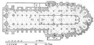 Pianta architettonica della Cattedrale di Valencia con indicazione degli stili e delle epoche costruttive