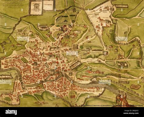 Mappa storica dell'Abbazia di Hautvillers o illustrazione antica