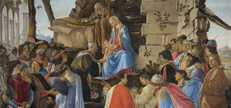 Particolare di un affresco raffigurante l'Adorazione dei Magi, con una nicchia contenente un Cristo Morto sopra un tabernacolo murale.