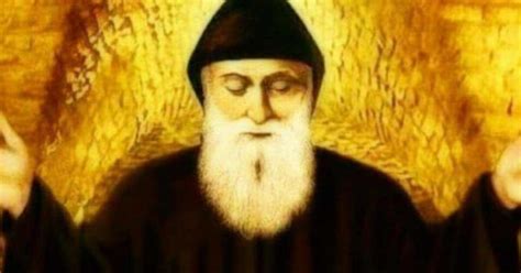 Illustrazione di San Charbel con la sua tipica iconografia serena