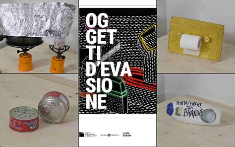 Collage di oggetti quotidiani (letto, tavolo, sedia, candeliere) con un'aura luminosa