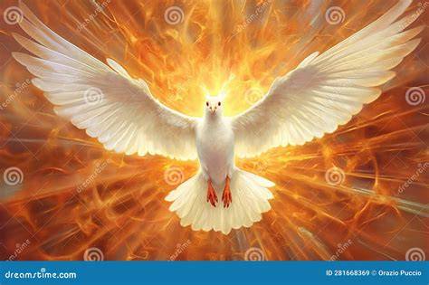 illustrazione Spirito Santo come colomba in volo