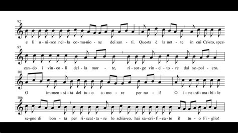 Spartito con melodia tipo gregoriana per salmo responsoriale dell'Avvento
