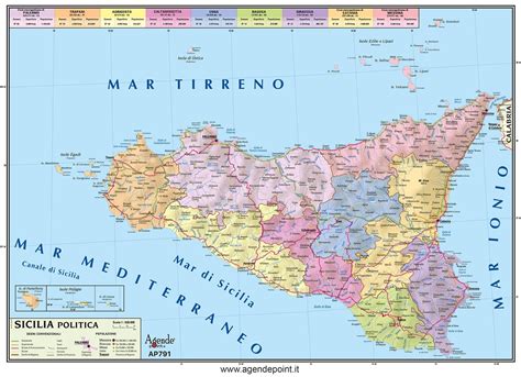 Mappa storica della Sicilia con indicazione dei principali luoghi di culto mariano