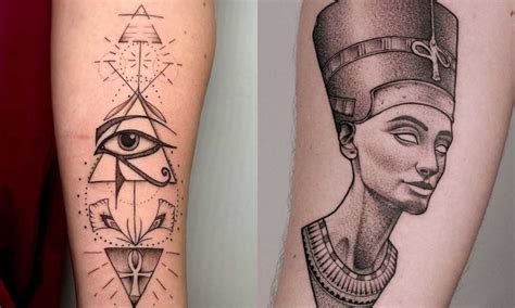 antichi tatuaggi copti o egiziani su pelle