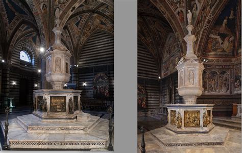 Dettaglio dell'ambone o della fonte battesimale in marmo intarsiato dell'Abbazia