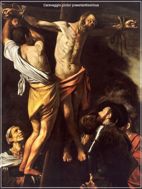 La Crocifissione di Sant’Andrea di Caravaggio, dettaglio del santo