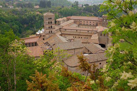 Mappa dell'Abbazia Territoriale di Subiaco con i due monasteri principali
