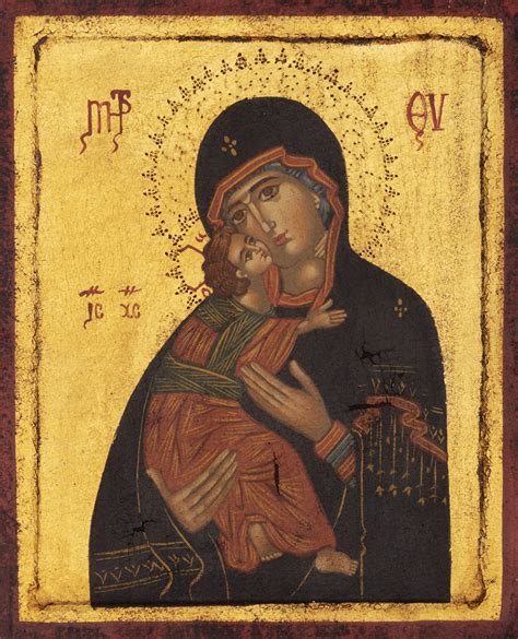 Icona bizantina che rappresenta la Divina Liturgia con i cori angelici