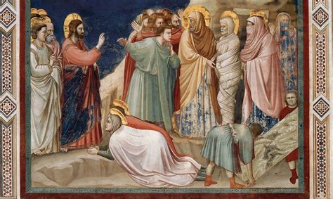 Affresco della risurrezione di Lazzaro