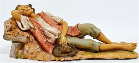 Raffigurazione del pastore Benino che dorme serenamente.