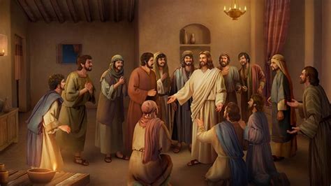 Gesù che parla ai discepoli, scena evangelica