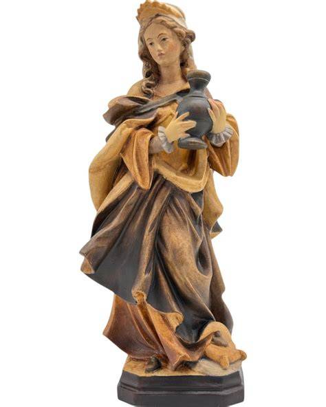 Statua di Santa Maria Maddalena in legno policromo